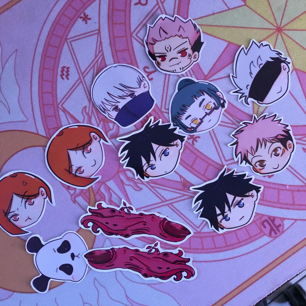 Adesivos Jujutsu Kaisen feito à mão