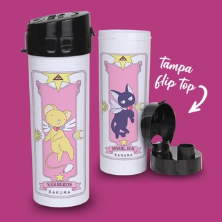 Garrafa Sakura CardCaptors  Kerberos Spinel  - Com Tampa Flip Top