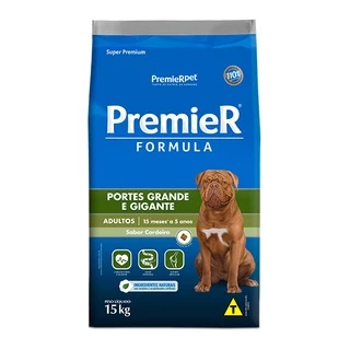 Ração Premier Fórmula para Cães Adultos de Porte Grande Sabor Cordeiro - 15Kg