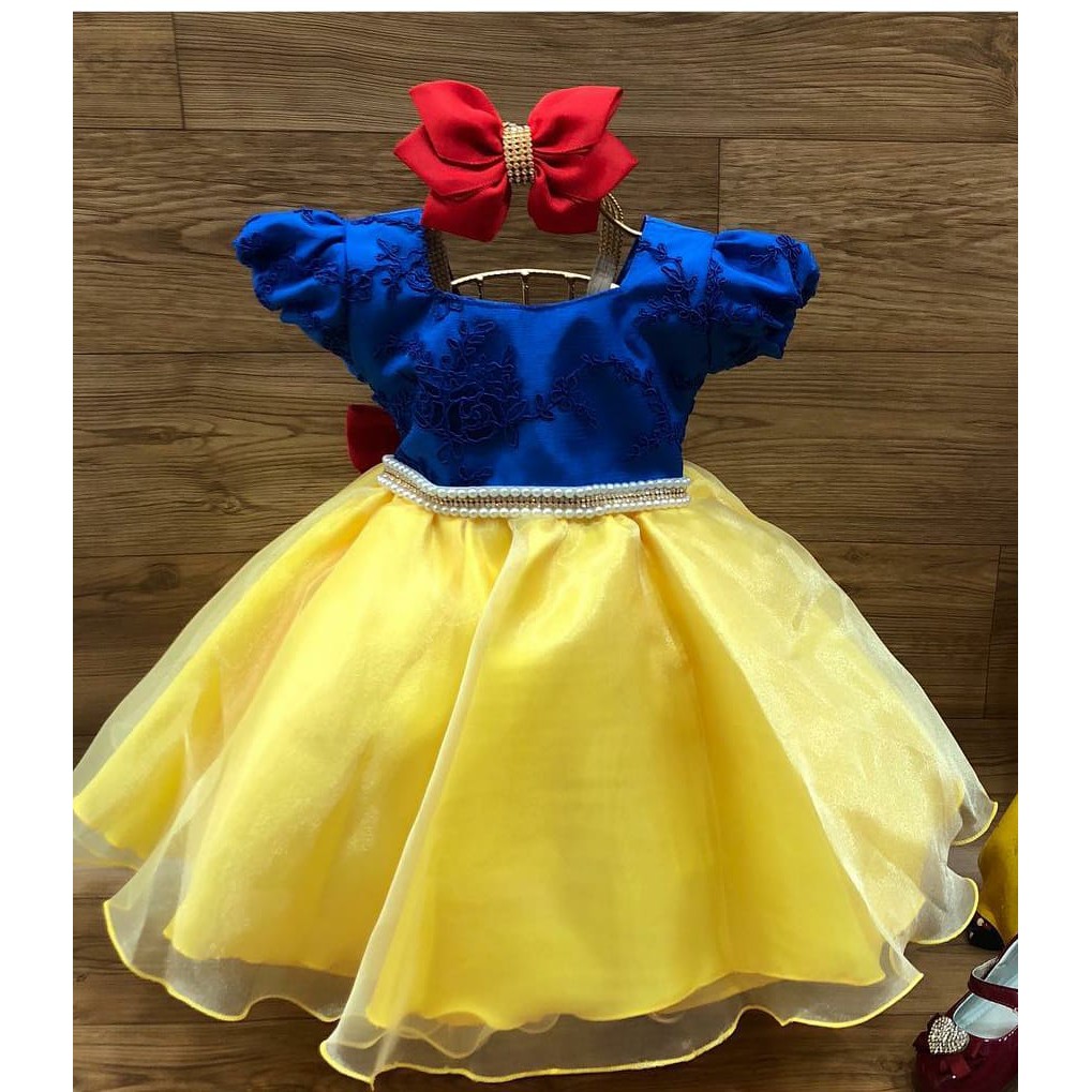 Vestido Branca De Neve Infantil - Vestido de festa da Branca De Neve ...