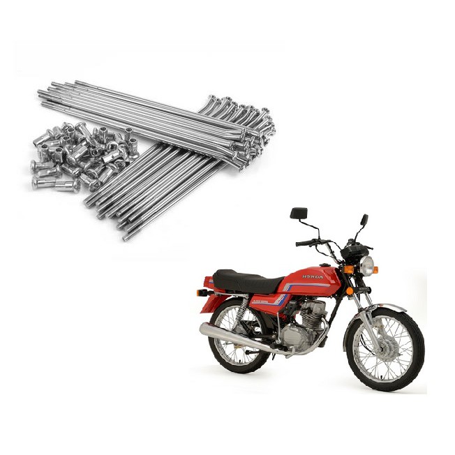 Jogo De Raio Dianteiro Honda Cg 125 Today / Titan De 83 Até 99 - Cromado 3.6mm e 4mm