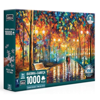 Quebra-Cabeça - 1000 Peças - Game Office - Leonid Afremov - Som da Chuva -  Toyster