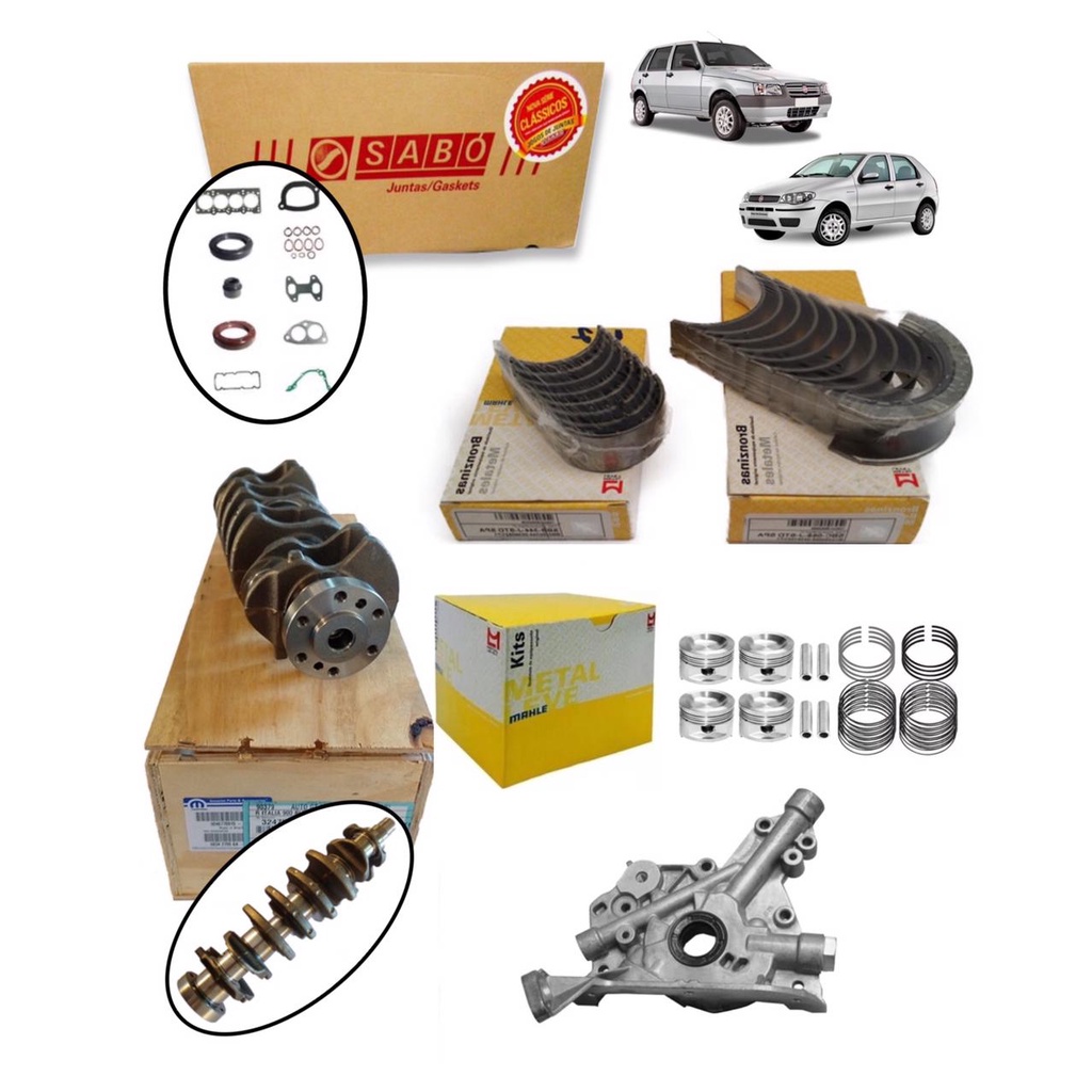 Kit Motor Completo Fiat Uno Mille 1.0 2006