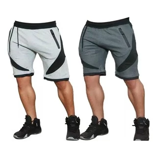 Kit 2 Bermudas de Moletom Shorts Academia Treino Diverse Modas
