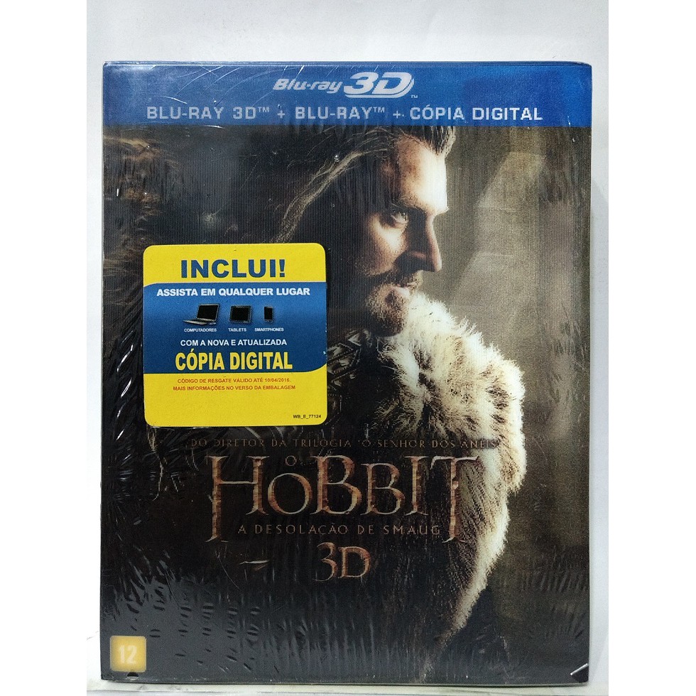 Blu Ray O Hobbit - A Desolação de Smaug (Blu Ray 3D + Blu Ray + Cópia ...