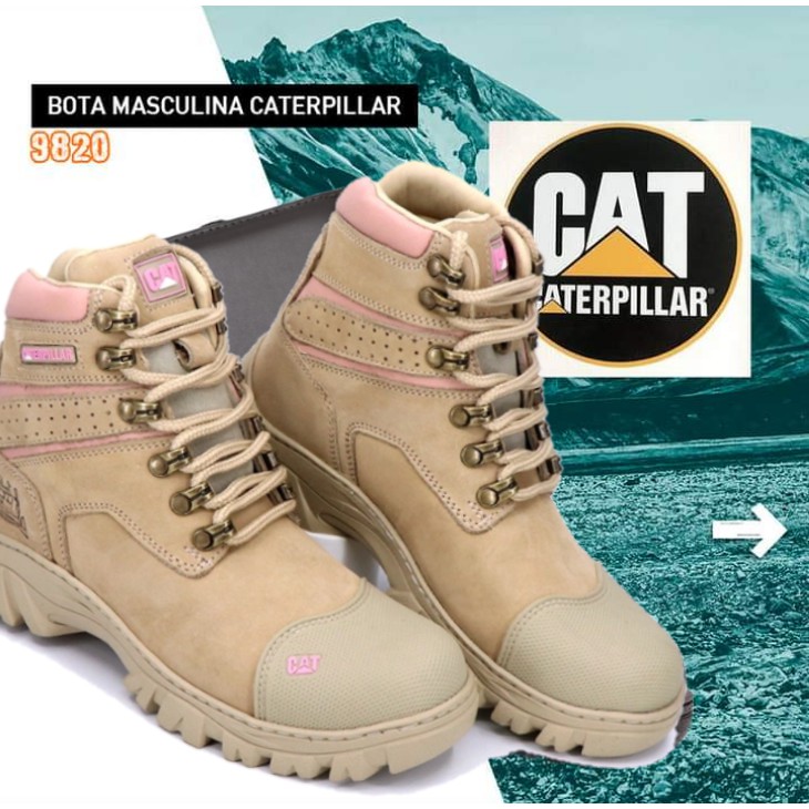 Bota Caterpillar feminina preto detalhe pink lançamento 2023 - envio  imediato super promoção GARANTA JA - Escorrega o Preço