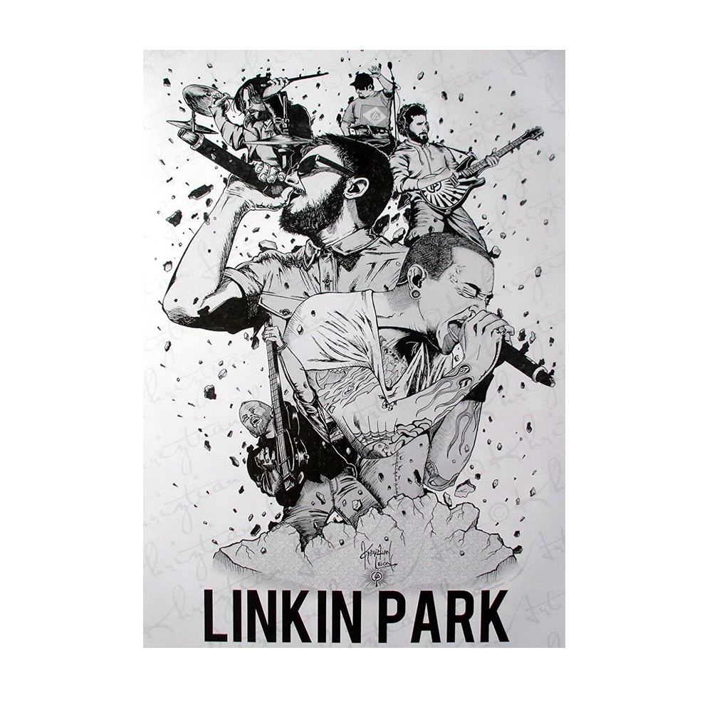 Poster Cartaz Placa Decorativa de Mdf Quadro Decorativo Linkin