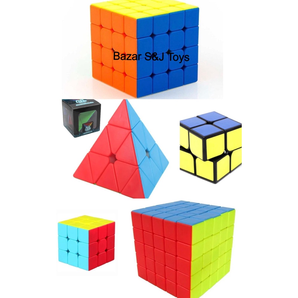 Kit Cubo Mágico Profissional Todas as Variações 3x3x3 4x4x4 5x5x5 Pirâmide  e Mega