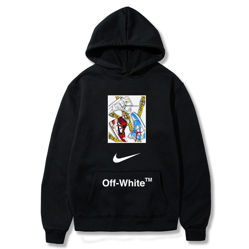 Moletom Canguru / Gola Redonda Off White Esporte Blusa Frio