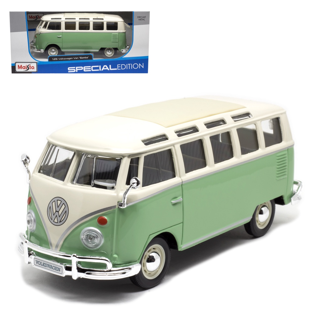 Miniatura Carro Volkswagen Kombi Van Samba 1/25 Maisto | Shopee Brasil