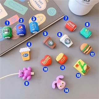 Bonito Usb Cabo Protetor De Mordidas De Telefone Celular Carregador De Fio Para O Iphone Carregamento Linha De Dados Enrollador De Proteção Cobrir