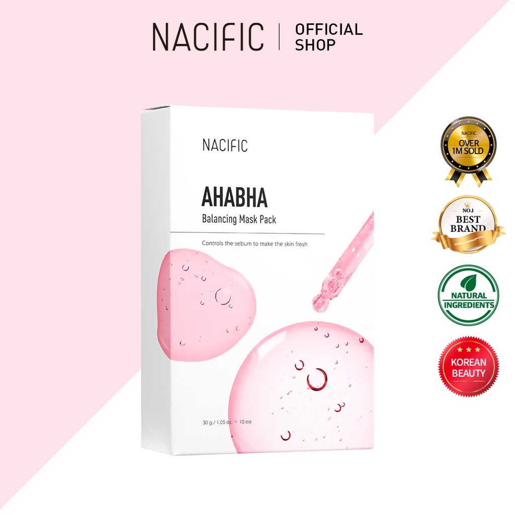 NACIFIC Aha Bha Balancing Mask Pack 10 Pcs | Shopee Brasil