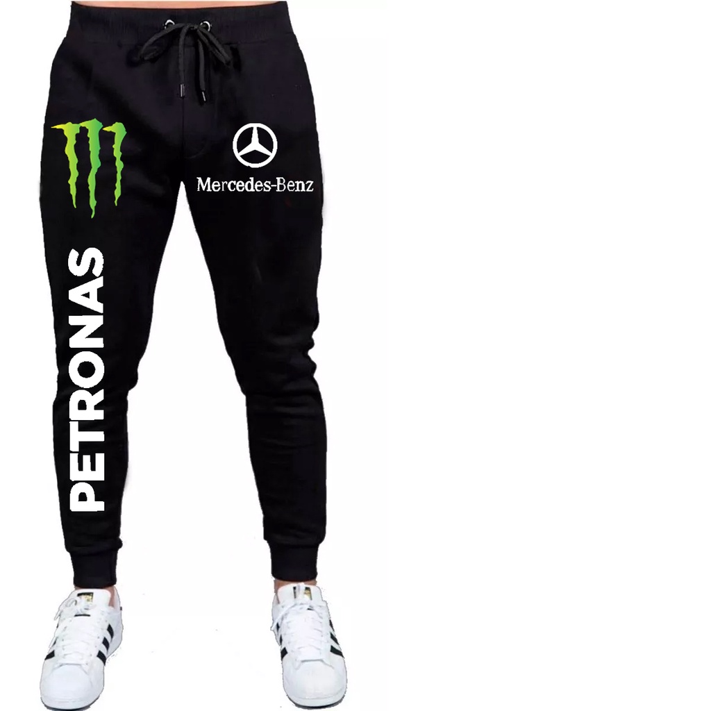 Calça De Moletom Unissex Mercedes Benz Ubs Petronas Abrigo Grife