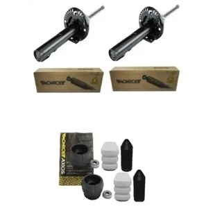 02 Amortecedores Monroe + Kit Coxim Dianteiro Axios Gol G5
