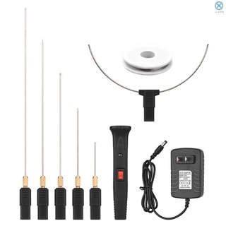 24 W Handheld Elétrica Cortador De Espuma Kit Com 5 Dicas Retas & 1 Arco Ponta Constante Temperatura Portátil Caneta De Corte Quente Fio De Isopor Ferramenta Gravador