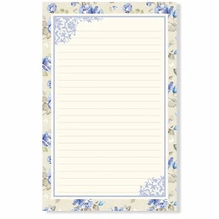 10 unid - Papel de Carta - Azul Hortência