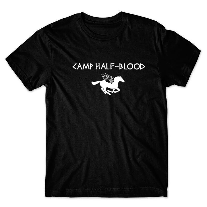 Camiseta Camp Half Blood Acampamento Meio-Sangue Percy Jackson Masculino  Cor Preta