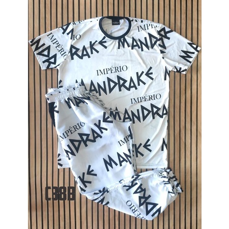 Camisa Quebrada Estampada Mandrake Fluxo Grau Mandrake