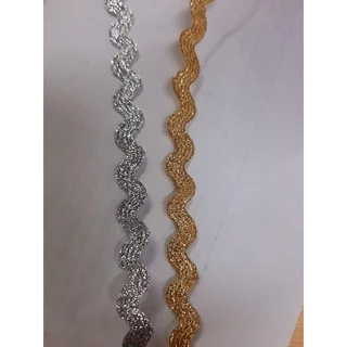 Sianinha Metalizada - Prata ou Dourada 5mm - rolo com 50m