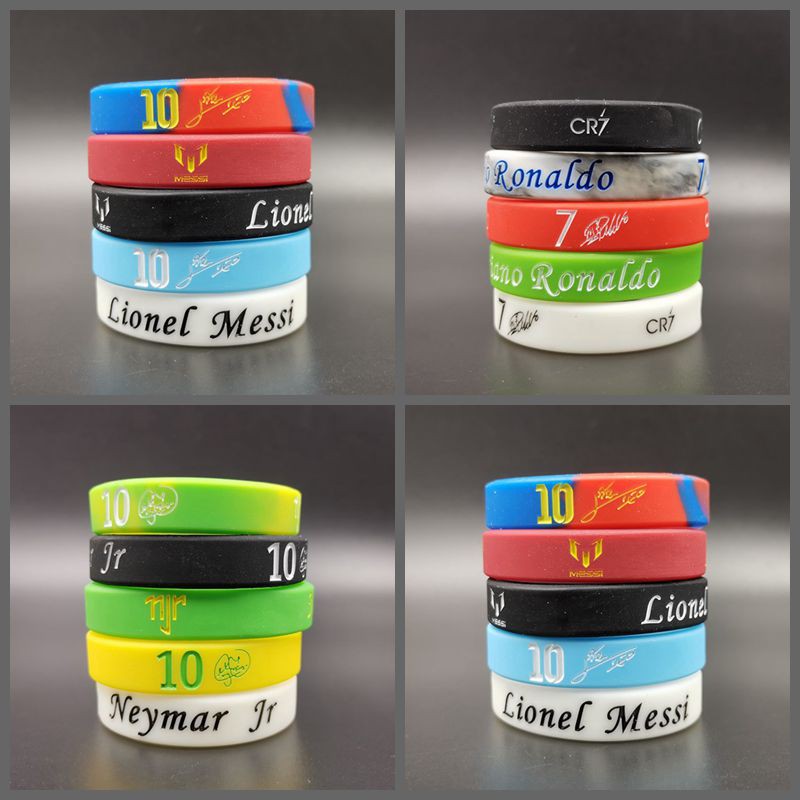 Pulseira De Silicone Lionel Messi Cristiano Ronaldo Neymar Mbappé