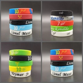 Pulseira De Silicone Lionel Messi Cristiano Ronaldo Neymar Mbappé