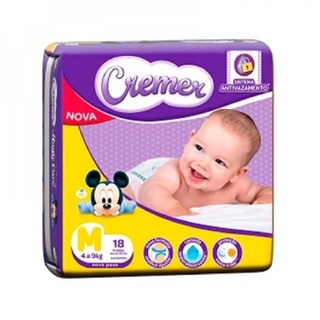 Fralda Cremer Disney Jumbinho Tamanho M 8 Pacotes com 18