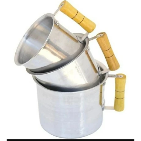 Jogo Kit 3 Canecos Canecão Leiteira Fervedor Leite Alumínio