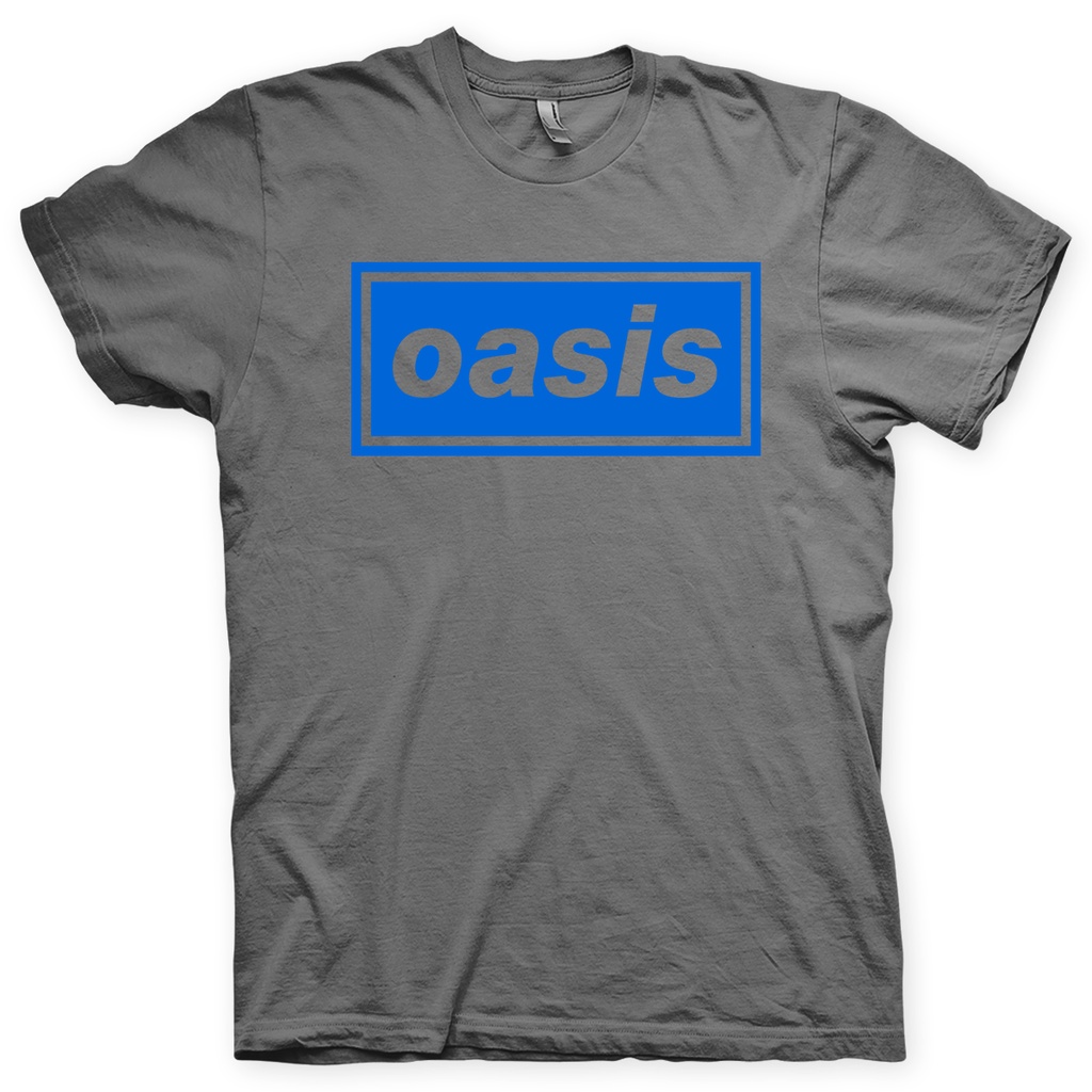 Camiseta Oasis Decca - Mercadoria Oficial Da Banda Azul Claro
