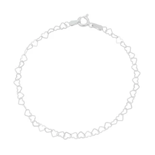 Pulseira Feminina Prata 925 Elo Coração
