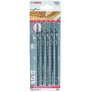 Lâmina Tico-Tico Bosch 125mm p/ Madeira 6 Dentes 5 Peças Speed for Wood T344D