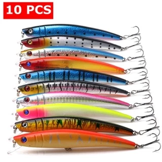 Kit 10 Iscas Artificiais Importadas 1/2 Meia Água de 11,5 cms E 11g Pesca Tucunaré Traíra Dourado Robalo Black Bass