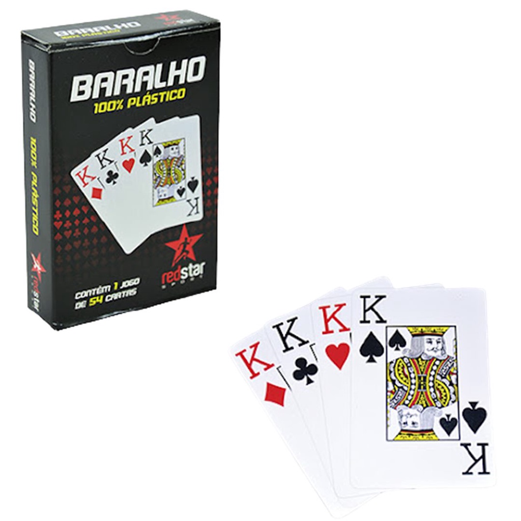 Jogo de Cartas Plásticas Estojo c/2 Baralho para Buraco Truco Tranca  Desliza Fácil Naipe Grande - AliExpress