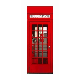 Adesivo Decorativo Porta Cabine Telefônica Londres Inglaterra Mod. 145