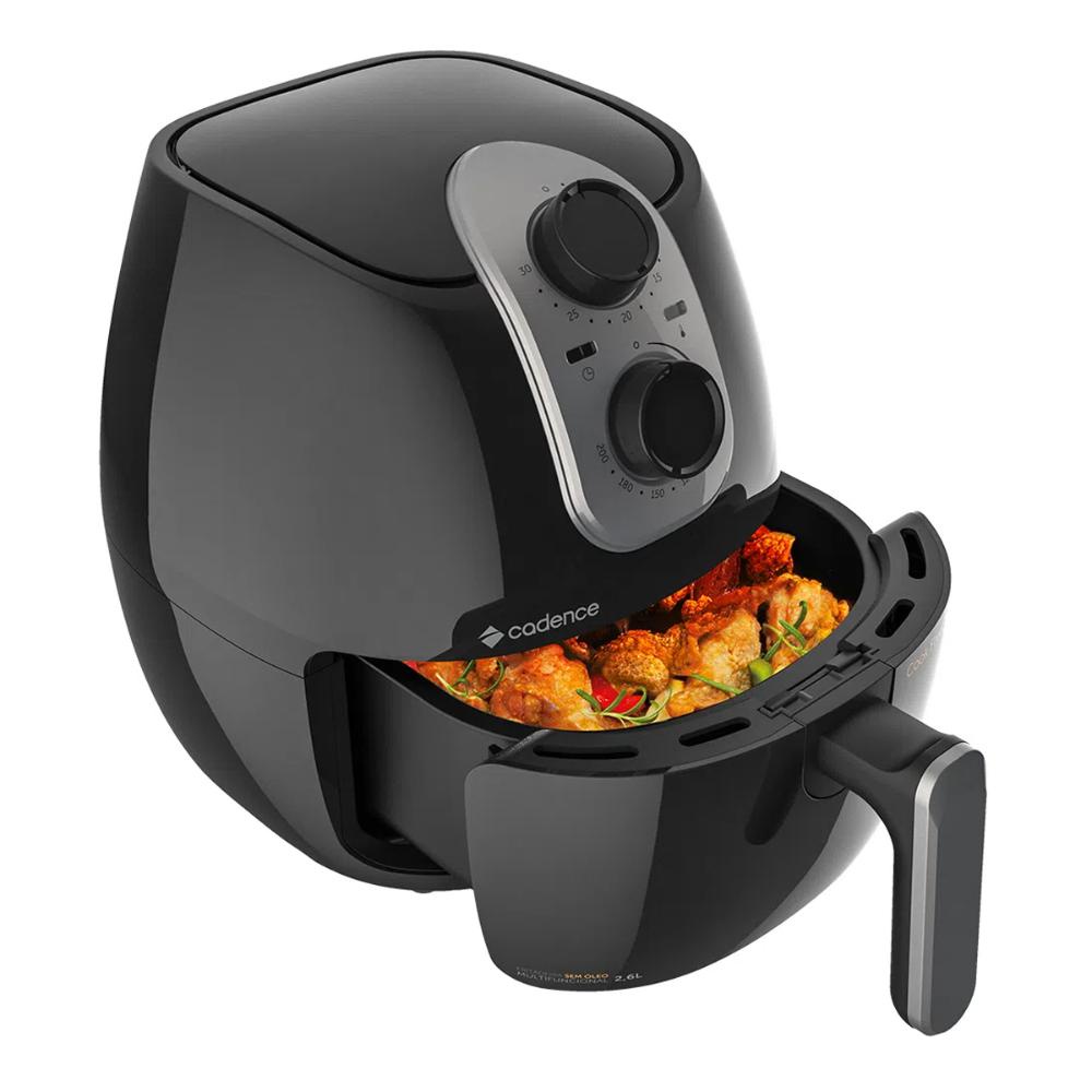 Fritadeira Cook Fryer 2,6L Sem Óleo + Panela Elétrica Multifuncional – Cadence 127V