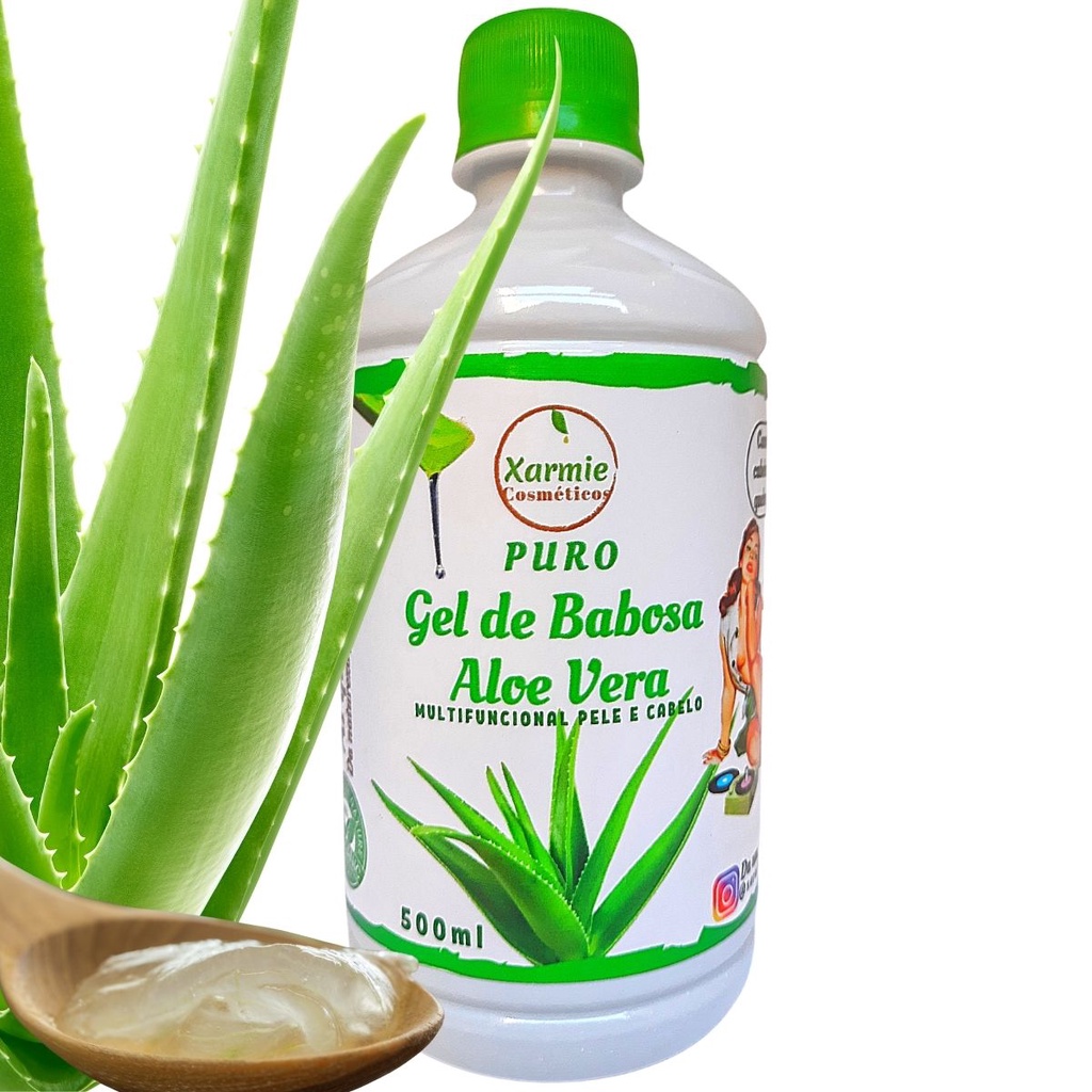 Gel Aloe Vera Alivia Rosácea 500ml Natural 100 Natural Shopee Brasil