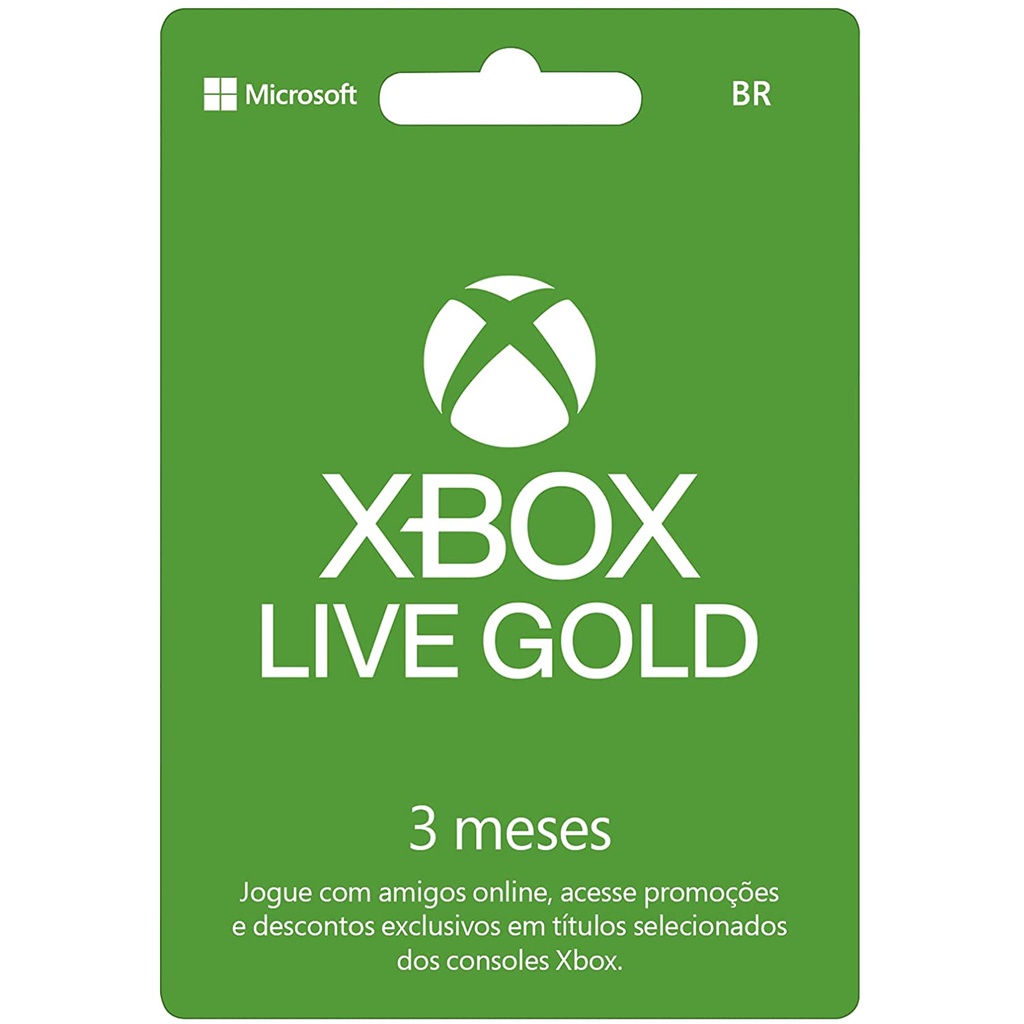 Xbox Live Gold 12 Meses Brasil Xbox 360 E Xbox One