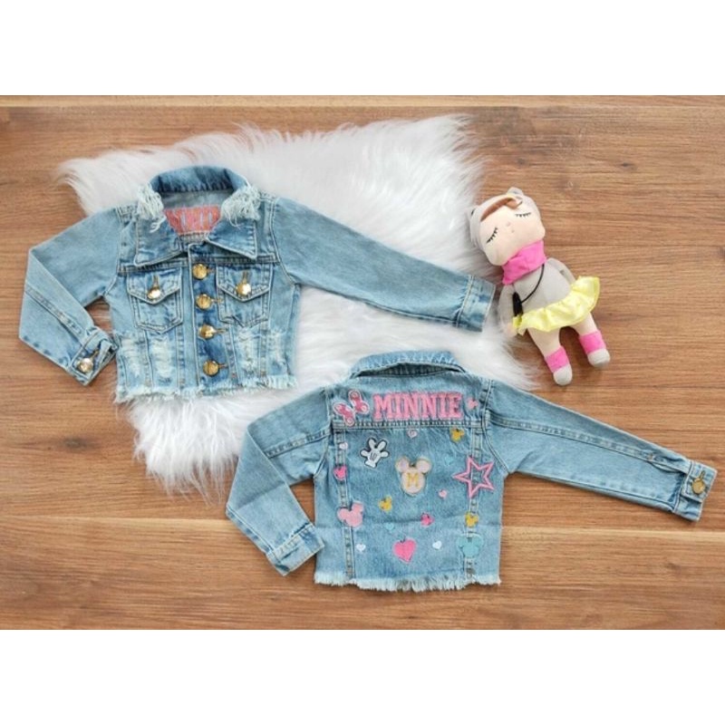 Jaqueta jeans best sale infantil bordada