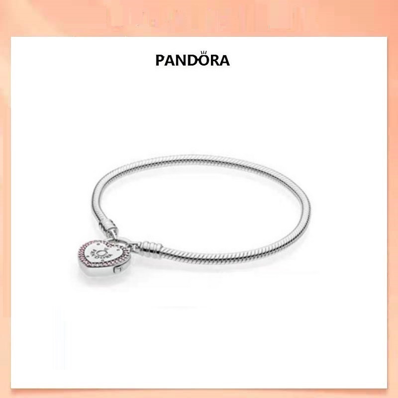 Pulseira Prata 925 Rosa Espumante Pedra Amor Trava