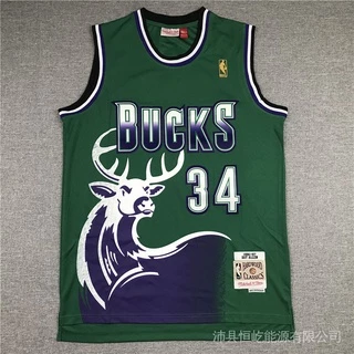 Nba Jersey Milwaukee Bucks No . 34 Allen Colete Esportivo Verde Série MN Marca Dourada O Novo lUqm