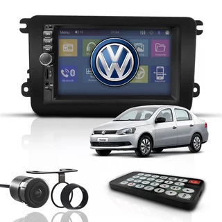 Kit Central Multimídia Mp5 2 Din Espelha Dvd Câm Voyage G7