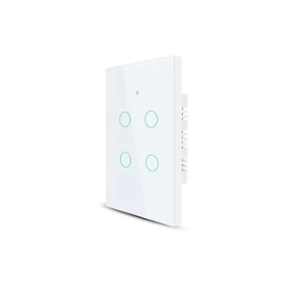 Interruptor Inteligente EKAZA 4 Botões Branco WiFi+BLE+RF Alexia/Google