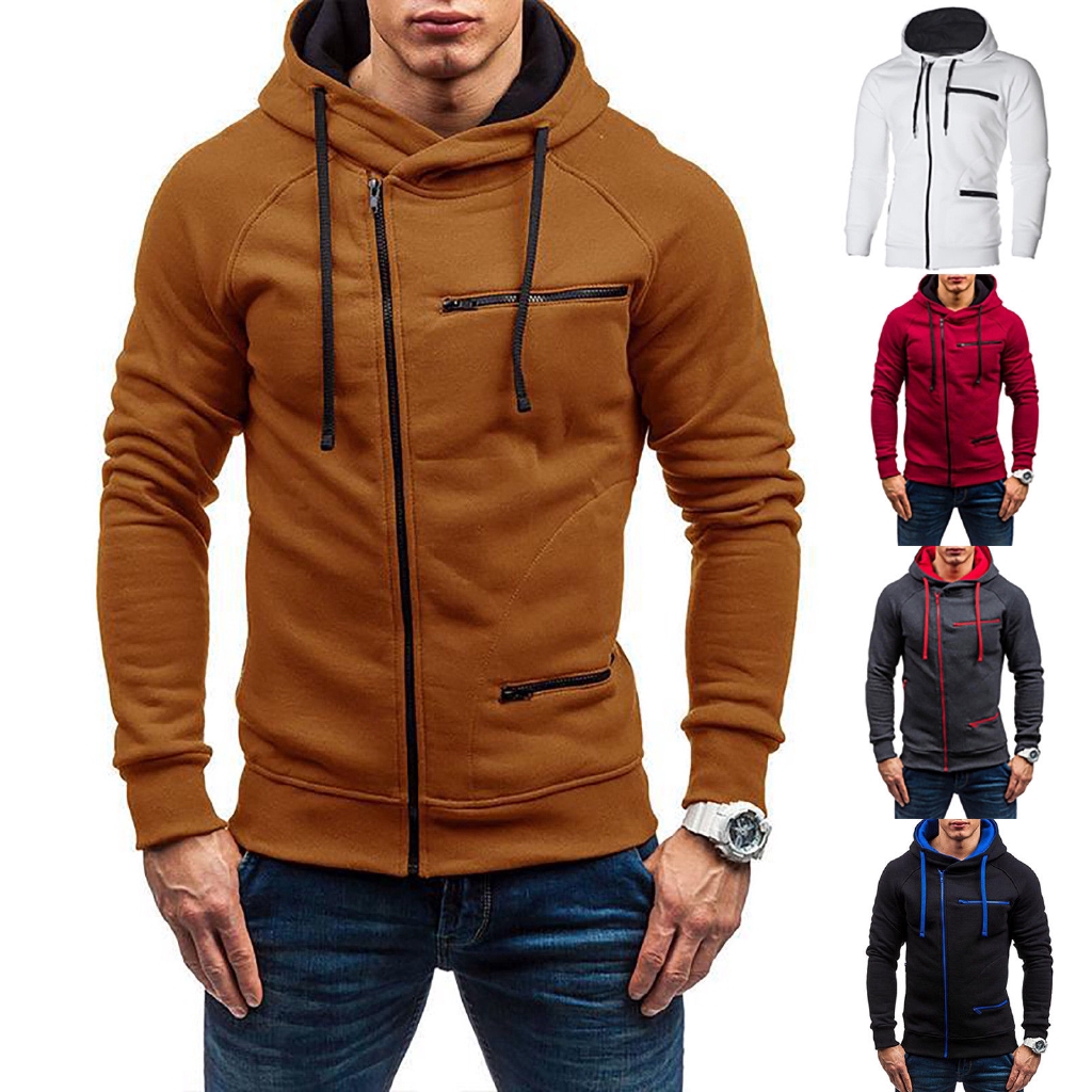 Superdry moletom esportivo com meio zíper roupas bege homens