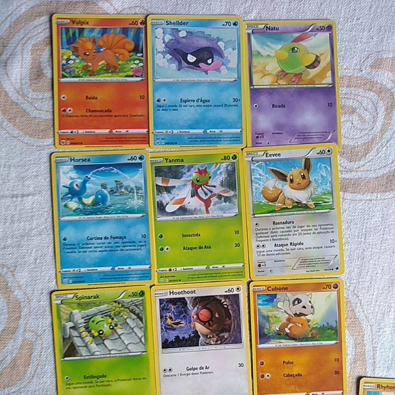 Lote de cartas dos Pokémons da primeira geração (duas raras) - Pokémon TCG  Cards (original em português)