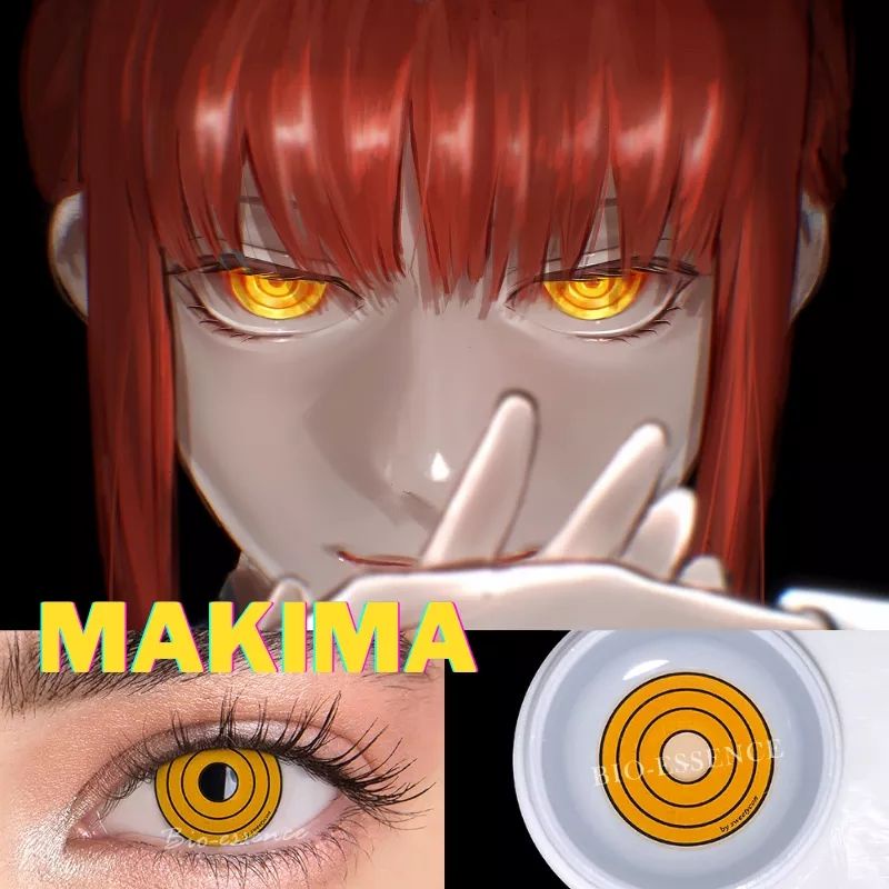 UYAAI 2 Pçs/Par De Lentes De Contato Anime Acessórios Motosserra Cosplay  Halloween Makima - Escorrega o Preço