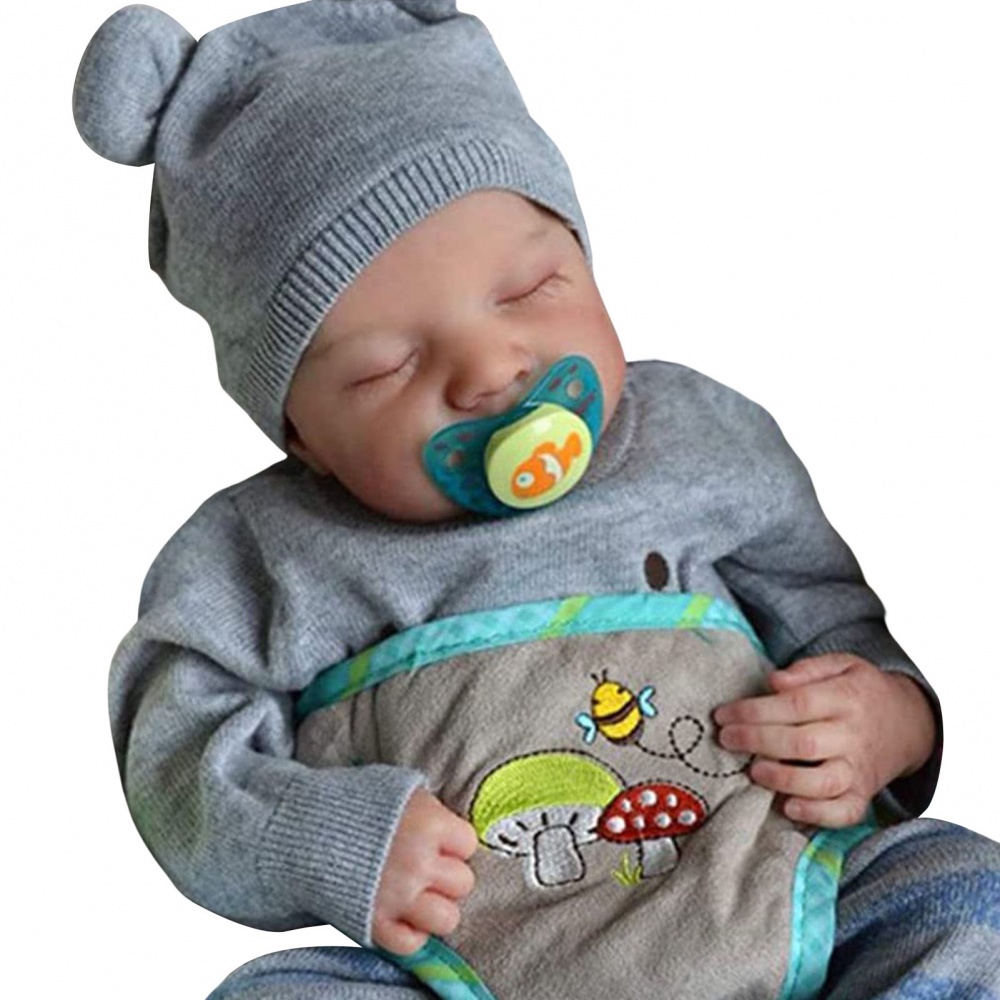 Boneca Bebe Reborn Menino Ultra Realista Recém Nascido 8 meses 1,625kg 47cm  Corpo Pano