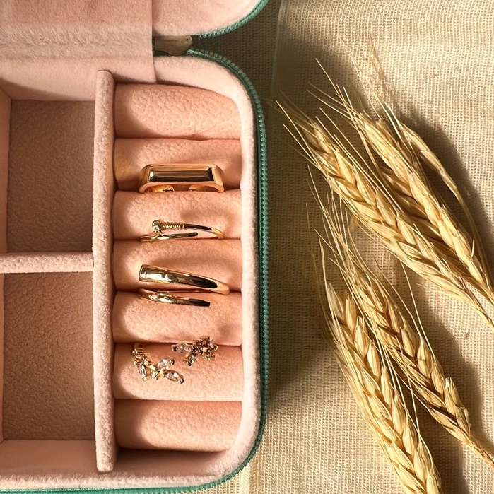 Anel Regulável Dourado Feminino