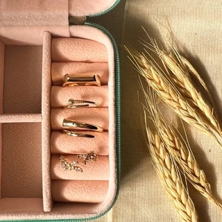 Anel Regulável Dourado Feminino