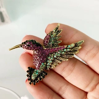 Broche Feminino Colorido Com Strass De Metal/Acessório De Moda