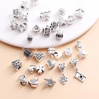 32 Pçs/Set Misto Grandes Contas E Pingentes Acessórios De Moda Estilo Casual Das Mulheres DIY Fazer Jóias Suprimentos Encantos Pulseira
