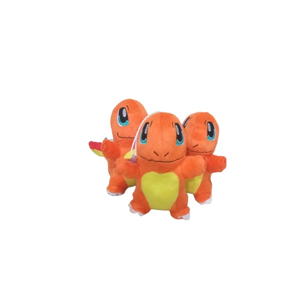 Kit 7 Boneco Pokémon Pelucia Squirtle Charmander Brinquedo